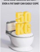Little Mom Olita muzicala copii My First Toilet Green model educativ design realist tip minitoaleta adaptor moale din spuma PU capac rabatabil vas colector detasabil suport pentru hartie igienica
