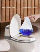 Little Mom Olita muzicala copii My First Toilet Green model educativ design realist tip minitoaleta adaptor moale din spuma PU capac rabatabil vas colector detasabil suport pentru hartie igienica