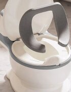 Little Mom Olita muzicala copii My First Toilet Green model educativ design realist tip minitoaleta adaptor moale din spuma PU capac rabatabil vas colector detasabil suport pentru hartie igienica