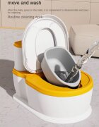 Little Mom Olita muzicala pentru copii HappyFlush Pink model educativ cu design realist tip minitoaleta cu adaptor moale din spuma PU vas colector detasabil suport pentru hartie igienica