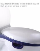 Little Mom Olita pentru copii Baby Potty Grey model realist cu vas colector detasabil suport pentru servetele capac rabatabil cu functie de spatar ergonomic manere de sustinere si baza antiderapanta