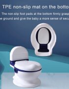 Little Mom Olita pentru copii Baby Potty Grey model realist cu vas colector detasabil suport pentru servetele capac rabatabil cu functie de spatar ergonomic manere de sustinere si baza antiderapanta