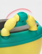 Little Mom Olita pentru copii Cute Yellow Frog cu manere de sustinere colac moale din spuma PU capac rabatabil si vas colector detasabil dimensiune 36 x 31 x 48.5 cm