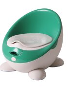 Little Mom Olita pentru copii First Class Aqua-Green cu adaptor moale din spuma PU spatar ergonomic vas colector detasabil picioruse antiderapante dimensiune 32 x 34 x 30 cm
