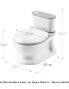 Little Mom Olita pentru copii MiniLoo Blue tip WC reductor moale PU design realist si ergonomic vas colector detasbil capac rabatabil dimensiune 39 x 27 x 32 cm
