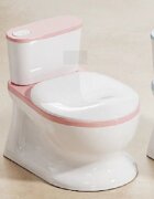 Little Mom Olita pentru copii MiniLoo Blue tip WC reductor moale PU design realist si ergonomic vas colector detasbil capac rabatabil dimensiune 39 x 27 x 32 cm