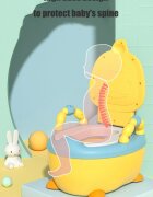 Little Mom Olita pentru copii Pink Duck prevazuta cu manere colac din PVC capac rabatabil si vas colector detasabil dimensiune 36.5 x 31 x 48 cm