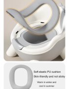 Little Mom Olita pentru copii Pipolino Grey design ergonomic 2 in 1 cu adaptor moale din spuma PU vas colector detasabil baza anti-alunecare protectie antistropire dimensiune 32 x 35.5 x 32.5 cm