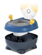 Little Mom Olita pentru copii Rabbit Yellow cu adaptor moale din PU vas colector detasabil capac rabatabil cu functie de spatar ergonomic picioruse antiaderente dimensiune 36 x 32.5 x 53 cm