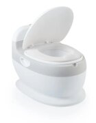 Little Mom Olita pentru copii Red Toilet model educativ si muzical cu design realist colac moale din spuma PU capac rabatabil si vas colector detasabil dimensiune 40 x 28 x 30 cm