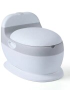 Little Mom Olita pentru copii Red Toilet model educativ si muzical cu design realist colac moale din spuma PU capac rabatabil si vas colector detasabil dimensiune 40 x 28 x 30 cm