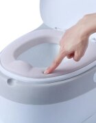 Little Mom Olita pentru copii Red Toilet model educativ si muzical cu design realist colac moale din spuma PU capac rabatabil si vas colector detasabil dimensiune 40 x 28 x 30 cm