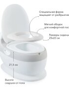 Little Mom Olita pentru copii Red Toilet model educativ si muzical cu design realist colac moale din spuma PU capac rabatabil si vas colector detasabil dimensiune 40 x 28 x 30 cm