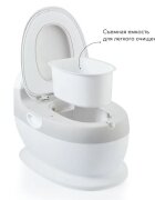 Little Mom Olita pentru copii Red Toilet model educativ si muzical cu design realist colac moale din spuma PU capac rabatabil si vas colector detasabil dimensiune 40 x 28 x 30 cm