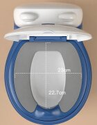 Little Mom Olita pentru copii tip minitoaleta Pink design ergonomic cu adaptor moale din spuma PU vas colector detasabil Capac rabatabil Baza ampla antiderapanta dimensiune 34 x 40.7 x 17.8 cm