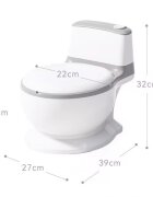 Little Mom Olita tip minitoaleta Green cu sunete reductor moale din spuma margini rotunjite insert detasabil capac rabatabil varsta recomandat 1 an+