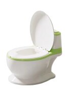 Little Mom Olita tip minitoaleta Green cu sunete reductor moale din spuma margini rotunjite insert detasabil capac rabatabil varsta recomandat 1 an+