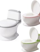 Little Mom Olita tip minitoaleta Green cu sunete reductor moale din spuma margini rotunjite insert detasabil capac rabatabil varsta recomandat 1 an+