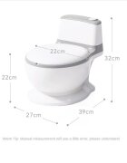 Little Mom Olita tip minitoaleta pentru copii Green design realist si ergonomic colac PVC cu vas colector detasabil suport pentru hartie baza antiderapanta dimensiune 39 x 27 x 32 cm