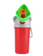 Little Mom Pisoar Pee Trainer Red pentru fetite portabil cu sistem anticurgere capacitate maxima 500 ml
