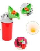 Little Mom Pisoar Pee Trainer Red pentru fetite portabil cu sistem anticurgere capacitate maxima 500 ml