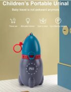 Little Mom Pisoar pentru baieti Blue Rocker portabil sistem anticurgere palnie detasabila capacitate 500 ml