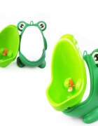 Little Mom Pisoar pentru baieti cu bazin colector detasabil fixare cu ventuze dimensiune 17 x 21 x 29 cm Happy Frog Green