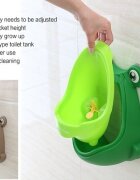 Little Mom Pisoar pentru baieti cu bazin colector detasabil fixare cu ventuze dimensiune 17 x 21 x 29 cm Happy Frog Green
