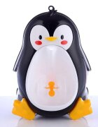 Little Mom Pisoar pentru baieti Cute Penguin Black sigur si rezistent cu montare versatila prin ventuze de perete sau agatare dimensiune 26 x 37cm