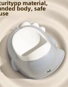 Little Mom Pisoar pentru baieti Grey Dino cu vas colector detasabil design ergonomic si suspendabil dimensiune 30 x 26 cm