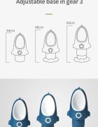 Little Mom Pisoar pentru baieti Rocket Navy cu inaltime reglabila vas colector detasabil dimensiune 275 x 15 x 49 cm