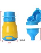 Little Mom Pisoar portabil pentru baietei Reutilizabil cu inchidere ermetica design intuitiv capacitate 600 ml dimensiune 17 x 9 cm Yellow