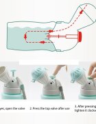 Little Mom Pisoar portabil pentru baietei Travel Blue reutilizabil design ergonomic si intuitiv dimensiune 22 x 8 cm capacitate 500 ml