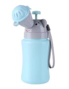 Little Mom Pisoar portabil pentru baietei Travel Blue reutilizabil design ergonomic si intuitiv dimensiune 22 x 8 cm capacitate 500 ml