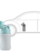 Little Mom Pisoar portabil pentru baietei Travel Blue reutilizabil design ergonomic si intuitiv dimensiune 22 x 8 cm capacitate 500 ml