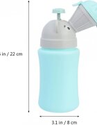 Little Mom Pisoar portabil pentru baietei Travel Blue reutilizabil design ergonomic si intuitiv dimensiune 22 x 8 cm capacitate 500 ml