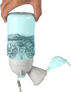 Little Mom Pisoar portabil pentru baietei Travel Blue reutilizabil design ergonomic si intuitiv dimensiune 22 x 8 cm capacitate 500 ml