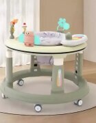 Little Mom Premergator bebelusi Activity Green pliabil educational cu panou interactiv sezut rotativ 360 grade roti pivotante silentioase dimensiune 68 x 68 x 50 cm