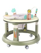 Little Mom Premergator bebelusi Activity Green pliabil educational cu panou interactiv sezut rotativ 360 grade roti pivotante silentioase dimensiune 68 x 68 x 50 cm