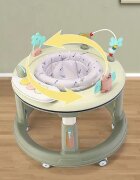 Little Mom Premergator bebelusi Activity Green pliabil educational cu panou interactiv sezut rotativ 360 grade roti pivotante silentioase dimensiune 68 x 68 x 50 cm