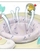 Little Mom Premergator bebelusi Activity Green pliabil educational cu panou interactiv sezut rotativ 360 grade roti pivotante silentioase dimensiune 68 x 68 x 50 cm