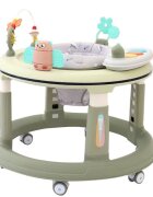 Little Mom Premergator bebelusi Activity Green pliabil educational cu panou interactiv sezut rotativ 360 grade roti pivotante silentioase dimensiune 68 x 68 x 50 cm