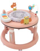 Little Mom Premergator bebelusi Activity Pink pliabil educational cu panou interactiv sezut rotativ 360 grade roti pivotante silentioase dimensiune 68 x 68 x 50 cm