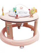 Little Mom Premergator bebelusi Activity Pink pliabil educational cu panou interactiv sezut rotativ 360 grade roti pivotante silentioase dimensiune 68 x 68 x 50 cm