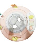 Little Mom Premergator bebelusi Activity Pink pliabil educational cu panou interactiv sezut rotativ 360 grade roti pivotante silentioase dimensiune 68 x 68 x 50 cm