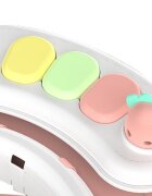 Little Mom Premergator bebelusi Activity Pink pliabil educational cu panou interactiv sezut rotativ 360 grade roti pivotante silentioase dimensiune 68 x 68 x 50 cm