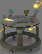 Little Mom Premergator bebelusi Activity Yellow pliabil educational cu panou interactiv sezut rotativ 360 grade roti pivotante silentioase dimensiune 68 x 68 x 50 cm