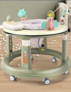 Little Mom Premergator bebelusi Activity Yellow pliabil educational cu panou interactiv sezut rotativ 360 grade roti pivotante silentioase dimensiune 68 x 68 x 50 cm