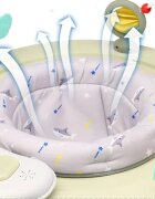 Little Mom Premergator bebelusi Activity Yellow pliabil educational cu panou interactiv sezut rotativ 360 grade roti pivotante silentioase dimensiune 68 x 68 x 50 cm
