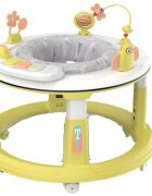 Little Mom Premergator bebelusi Activity Yellow pliabil educational cu panou interactiv sezut rotativ 360 grade roti pivotante silentioase dimensiune 68 x 68 x 50 cm